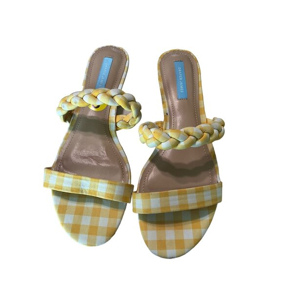 Draper James Yellow Gingham Stella Shoes Sandals Women's Size 9 - Picture 2 of 8